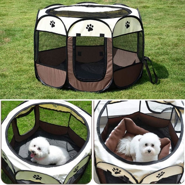Hopfällbart husdjurstält 8 stycken Mesh House Portable Foldable Running