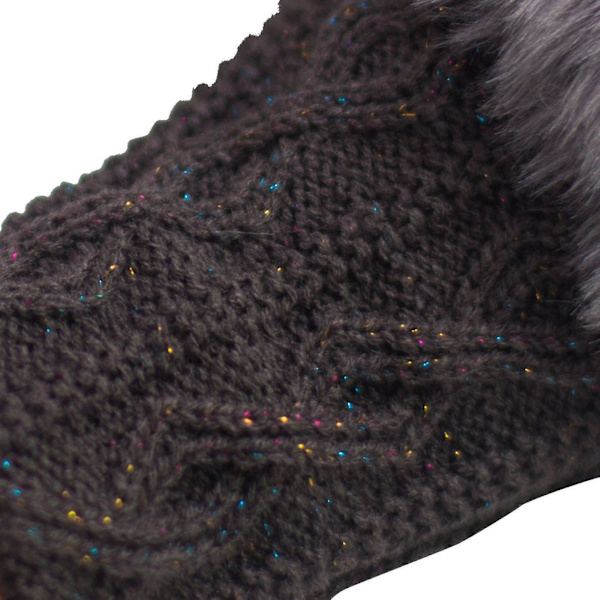 Kvinnor Tjej Håller Varm Vinter Faux Kanin Handled Fingerless Handskar Vantar