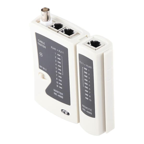 NS?468B BNC netværkskabeltester Universal Rj45 Rj11 ledningstestere med opbevaringspose DC 9V