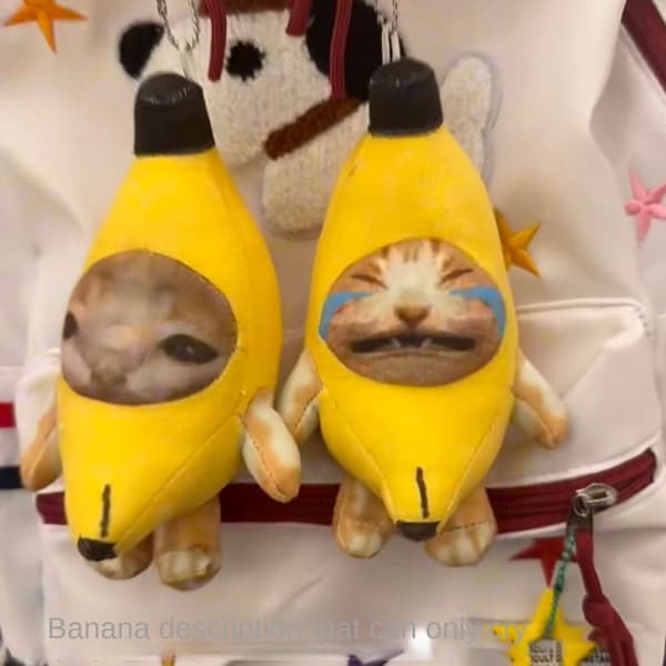 Banana Cat Plush Pendant Sound Plush Doll 5