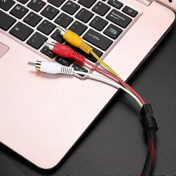 HDMI han til 3 RCA AV Audio Video 5FT kabeladapter til TV HDTV DVD 1080p