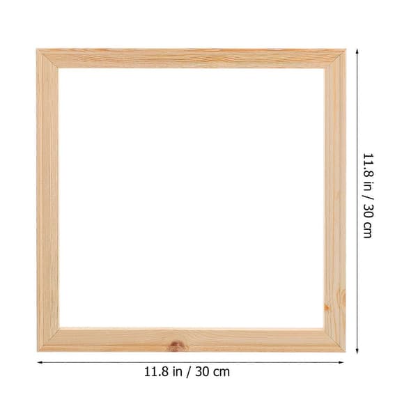 5 stk. tomme fotorammer i træ, L-formede billedrammer (30x30cm)