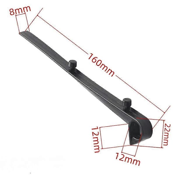 20-pack rännskyddsnät fästkrokar, 16 cm längd, svart
