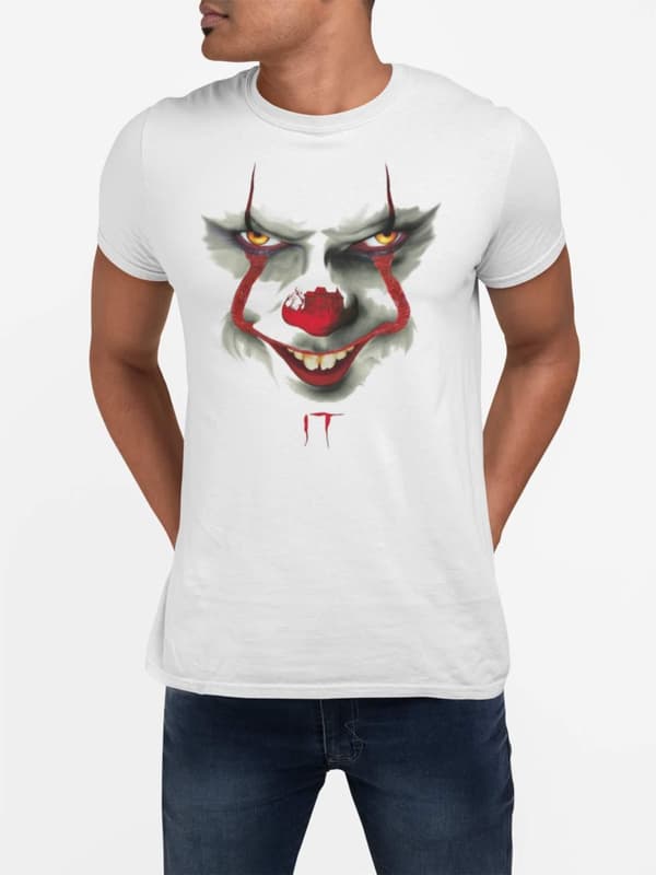 Pennywise t-skjorte - Hvit Halloween XL xl