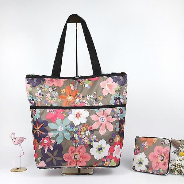 Blomsterprintet handleveske for kvinner
