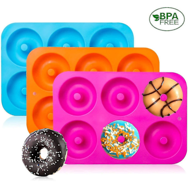3 st Silikon Form Donut Bakpanna Form Ark Form Munkar