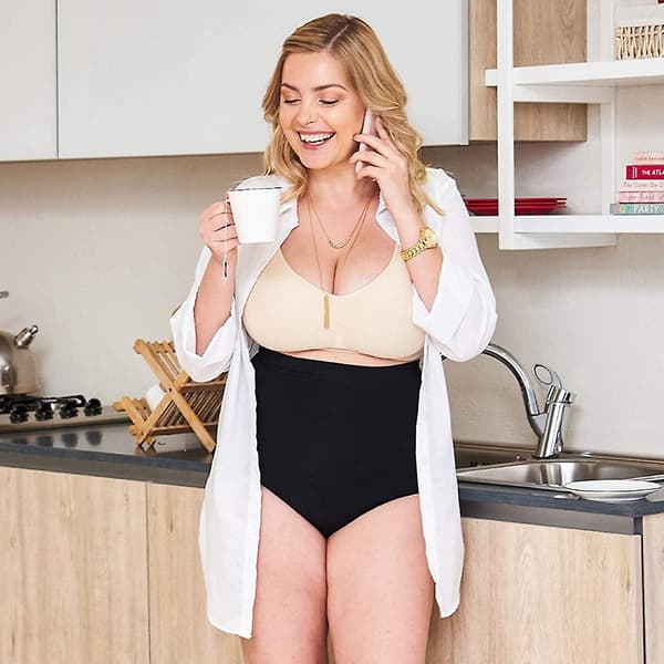 2 stk Shapewear for kvinner magekontroll høy midje truser M
