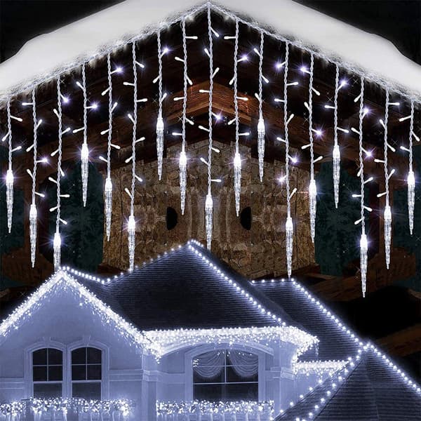 (Hvit) LED dekorativ utendørsbelysning, 3,5 m LED istapplys