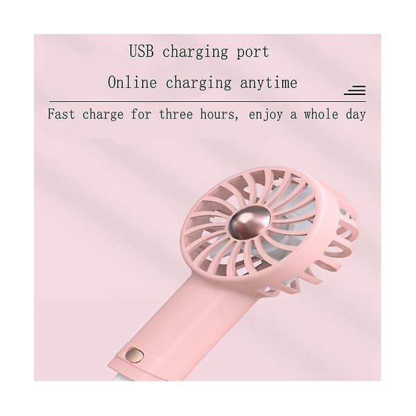 Håndholdt Miniventilator Kølig Aromaterapi Lille Ventilator Indbygget Aromaterapi USB Opladning Stille Lille Ventilator W