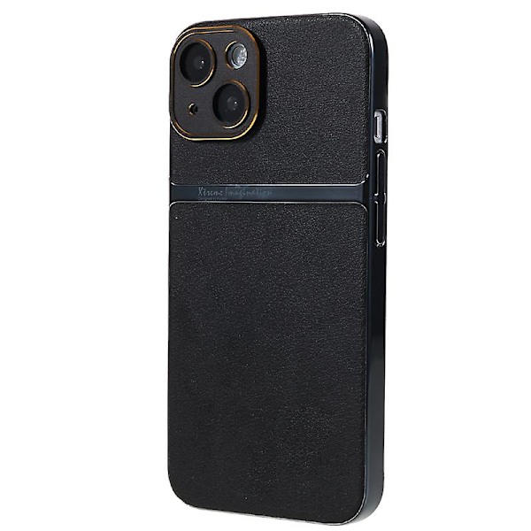 För Iphone 14 Plus Pu Läder + PC Bakre cover Slimt skyddande phone case Black