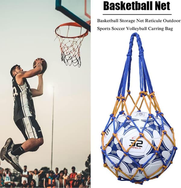 Basketball Netpose - Nylon Netpose - Bærbar Fodbold Netpose til