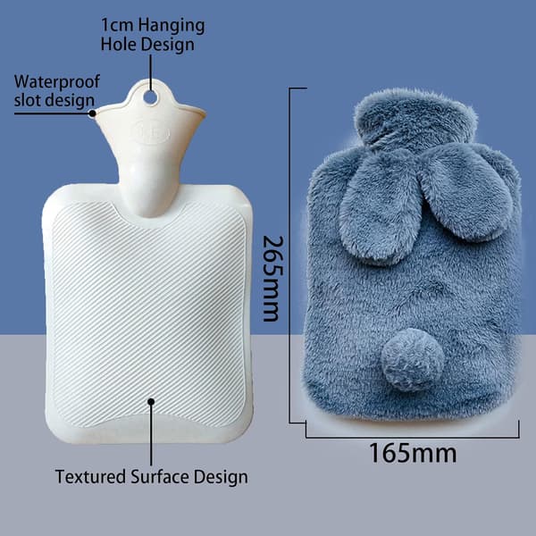 #Plush-lämpöpullo - 1L, Lämpöpullo fleece-kannella, Pa#