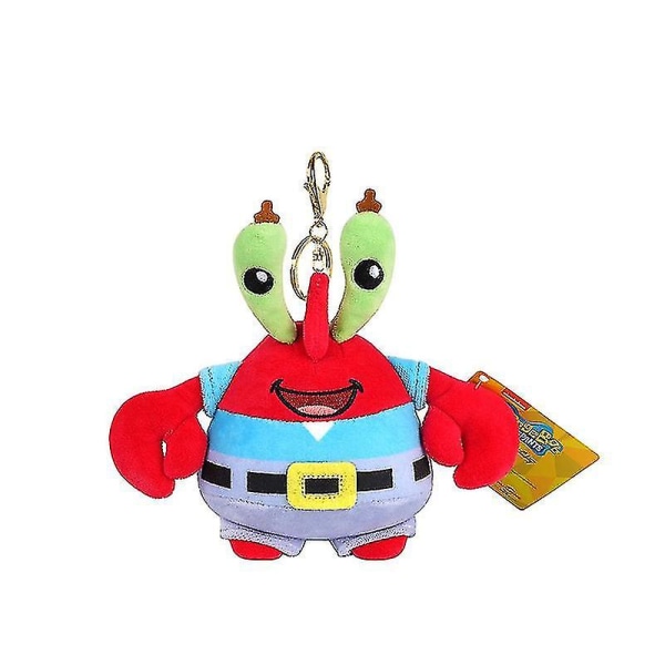 Svampebob Firkant Hængende Plysjlegetøj Patrick Star Squidward Tentakler Tegneserie Fyldt Dukkehængende Børnefødselsdagsgave 13cm Krabs boss