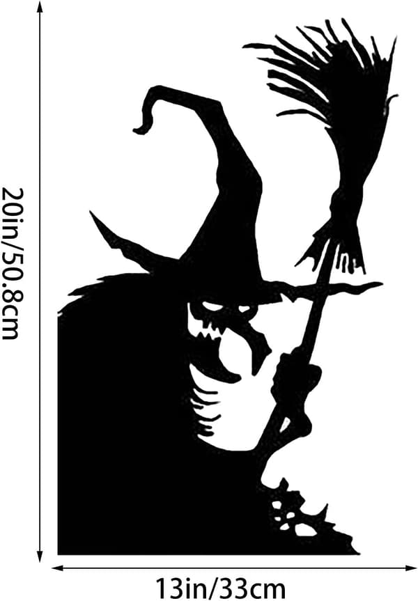 Halloween fönsterdekal - Skräckhäxa