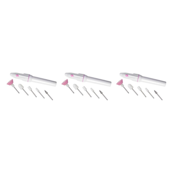 1/2/3 1x Portabel Elektrisk Nagelborrmaskin Set Polering för 3Set
