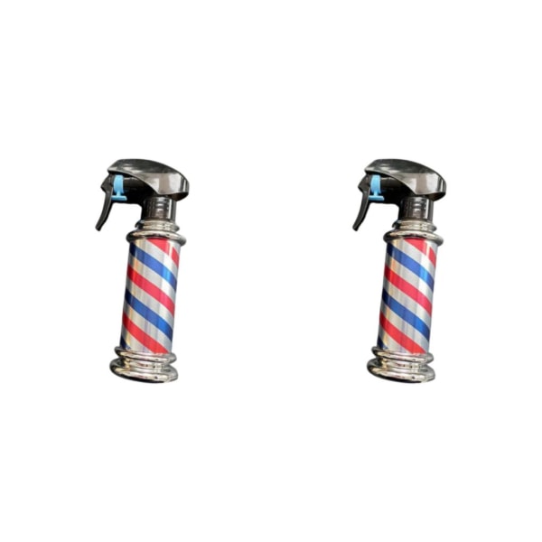 1/2 Multifunksjonell Barber Sprayflaske Retro Striper for Salong Grey 200ml 2Set