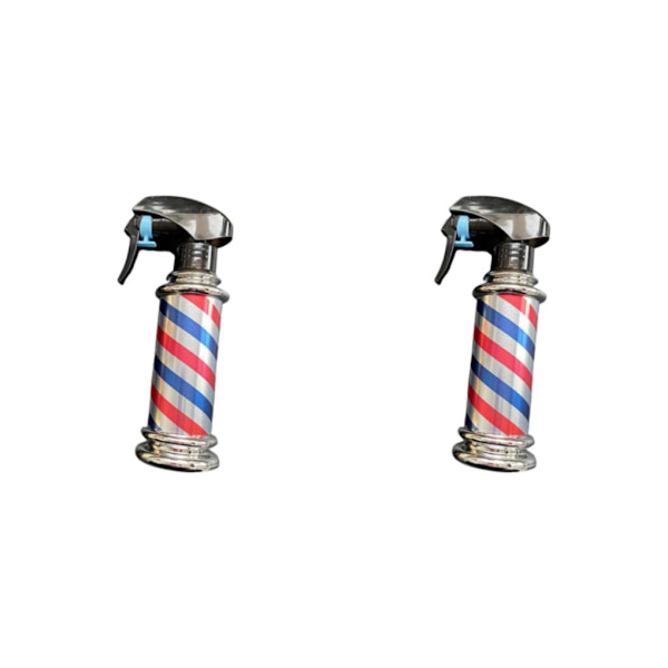 1/2 Multifunktionell Barber Spray Flaska Retro Stripes för Salong Grey 200ml 2Set