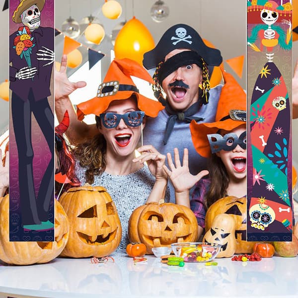 Halloween Dekor, Välkomstbanderoller Verandaskyltar för ytterdörr DL8103