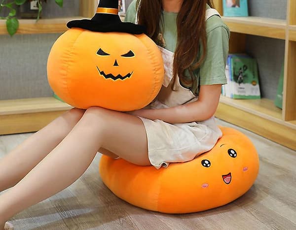 Halloween hauska paholainen kurpitsa heittotyyny