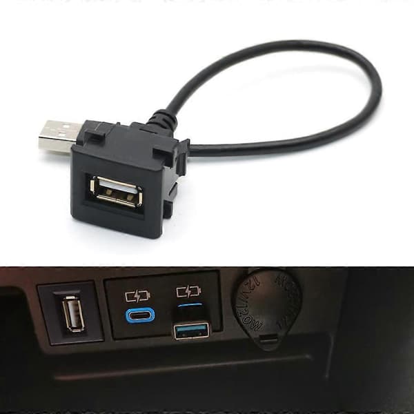 USB 2.0 Forlengelse Dashbordmontering Dashbordpanel For Bil Båter Motorsykkel