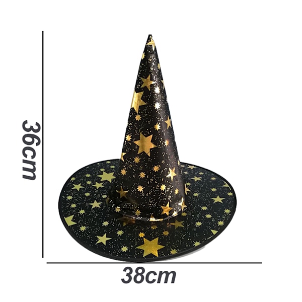 Häxhatt Halloween kostym Wicked Witch Accessoar black