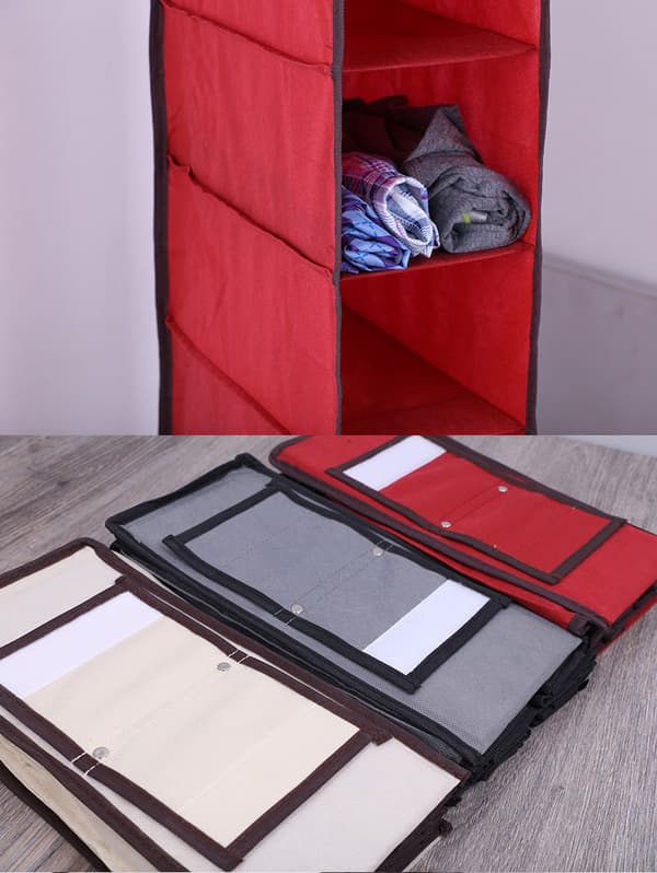 120 * 30 * 15 cm Sammenleggbart skostativ i ikke-vevd stoff (beige og brunt)