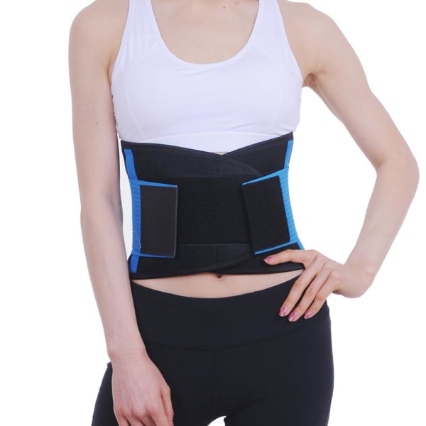 Dam Waist trainer Korsetttrimmer Svettbälte Shapewear Gym Spor blue L