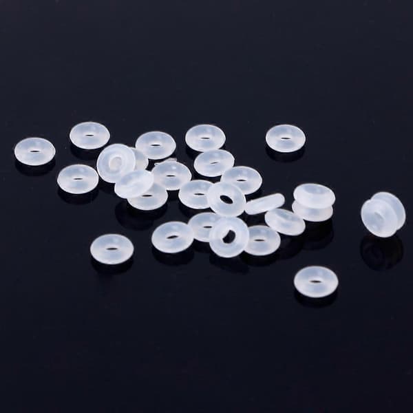 100 st silikongummiproppar ringpärla distansberlockarmband för smycken DIY