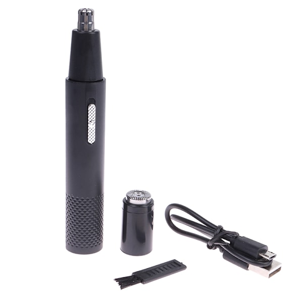 USB Elektrisk barbering Næse Øretrimmer Næsehårstrimmer Black