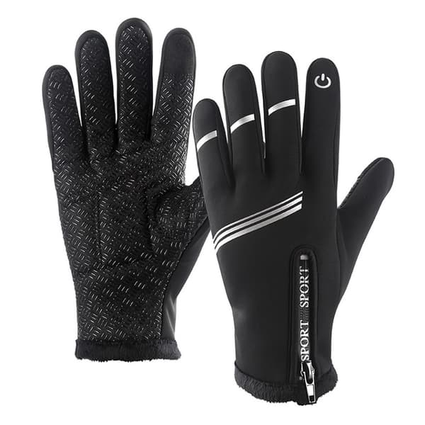 för Touch Screen Vindtät Varm Halkfri Full Finger Herr Dam Vinter Cykling Gl L