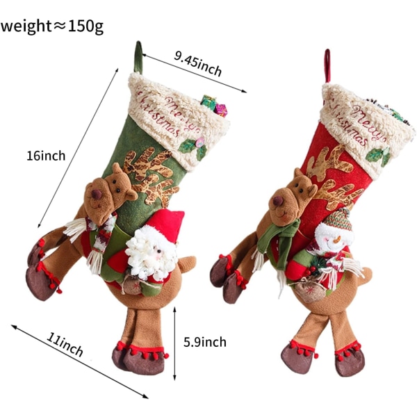 2 PACK julstrumpor