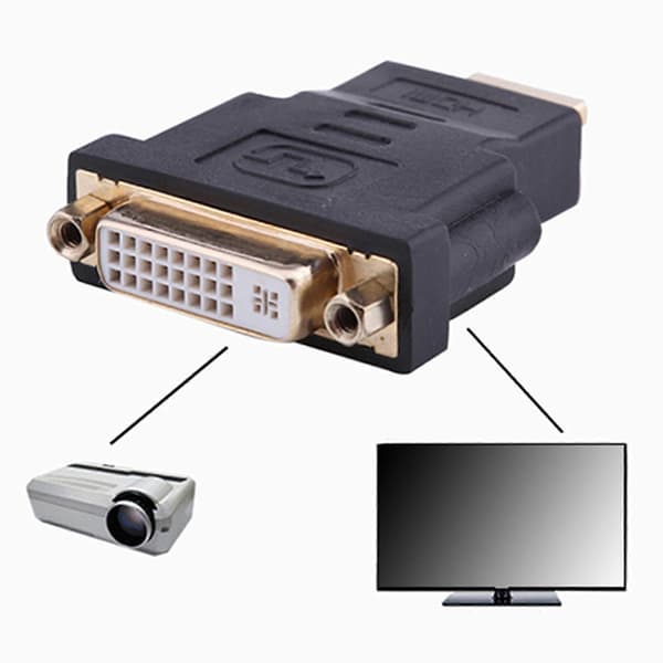 Hjemmelyd HDMI-kompatibel han til DVI-D hun 24+1 DVI-kabelkonverteradapter