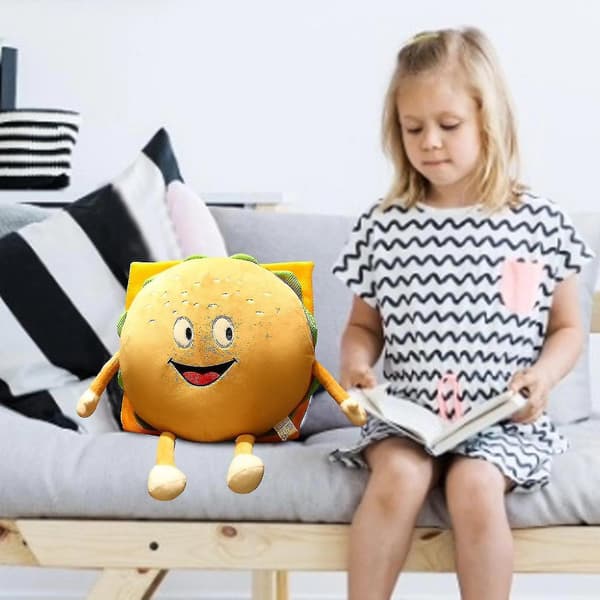 45 cm Hamburgerdocka Hudvänlig Söta Hamburgerplyschpresenter |plyschkuddar A