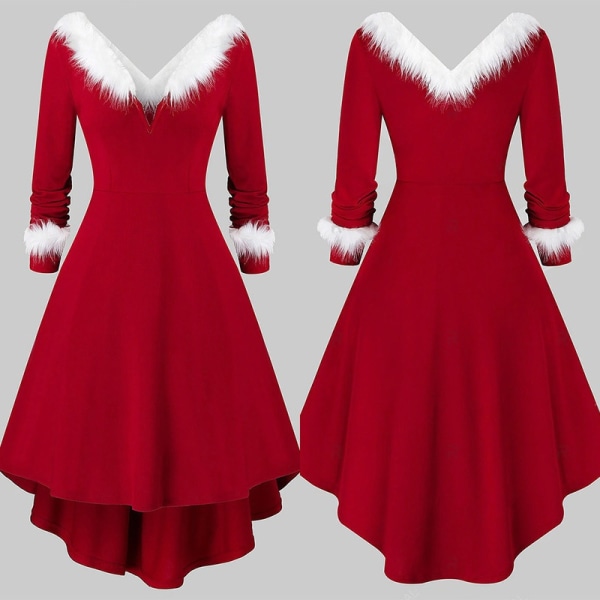 Voksen julekjole Fancy Dress Xmas Røde Kostumer S