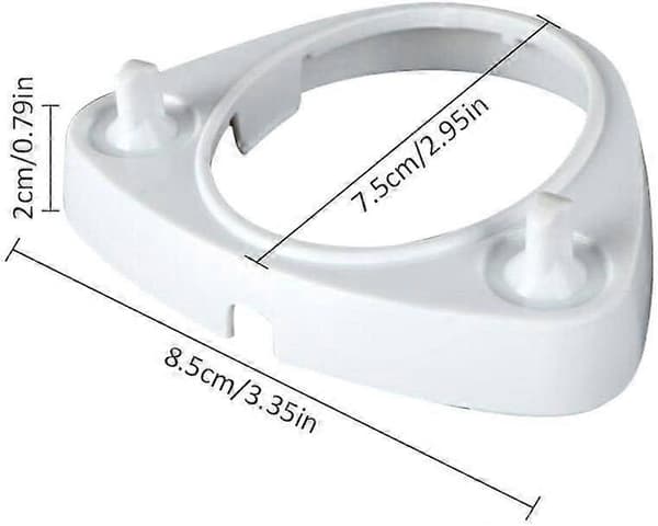 Hvit Baseholder for Elektrisk Tannbørste og Holder for Tannbørstehoder