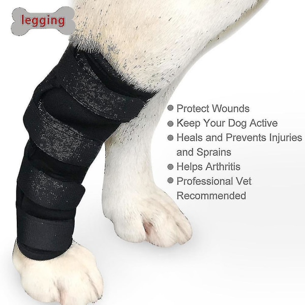 Hund Anti-slikkende benbeskyttelse Teddy Ben Hase erme Kompresjonsstøtte Cover S