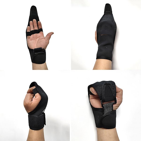 Rehabiliteringshjälphandskar med fast ärm och fingergreppsträningsremskivor