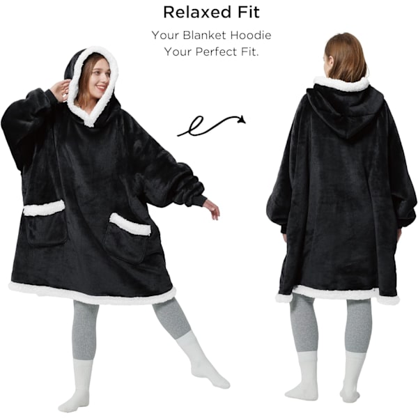 Bærbar fleece-hættetrøje - Sherpa Fleece-hættetrøje til voksne