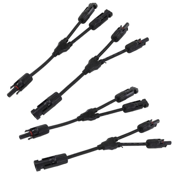 2 sæt solcelle fotovoltaisk Y-gren parallelkabel PV-adapterkabel ledning han hun stik IP67 1000VDC PV LTY2