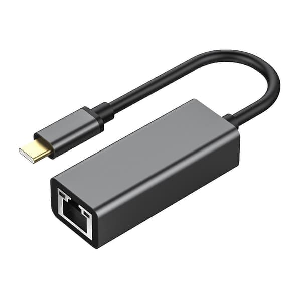 Universal Fleksibel TPE USB Type C Ethernet til RJ45 Lan-adapter for bærbar PC