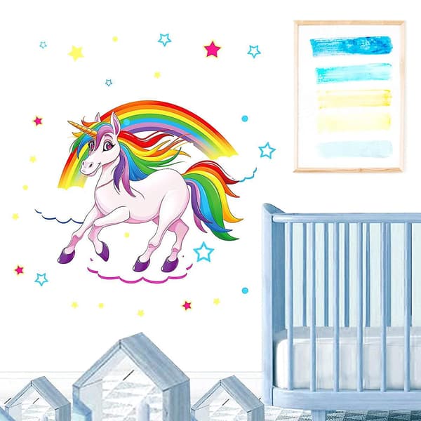 Autocollants muraux pour enfants, autocollant mural licorne, auto