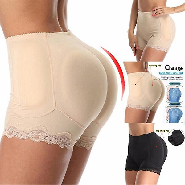 Sexiga Damtrosor Fake Ass Hip Butt Lifter Shapers Control Trosor Vadderade bantningsunderkläder S-5xl Beige 6XL