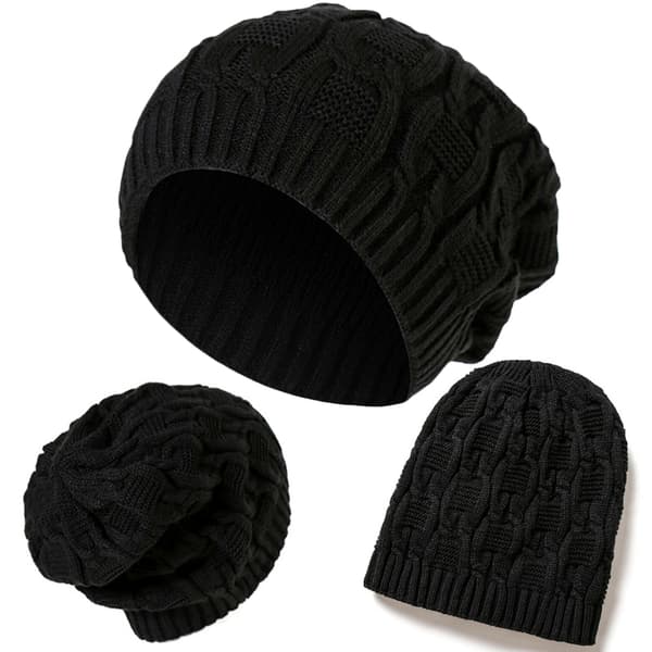Cap Mode Hold Varm Vinter Huer Strikket Uldhue black