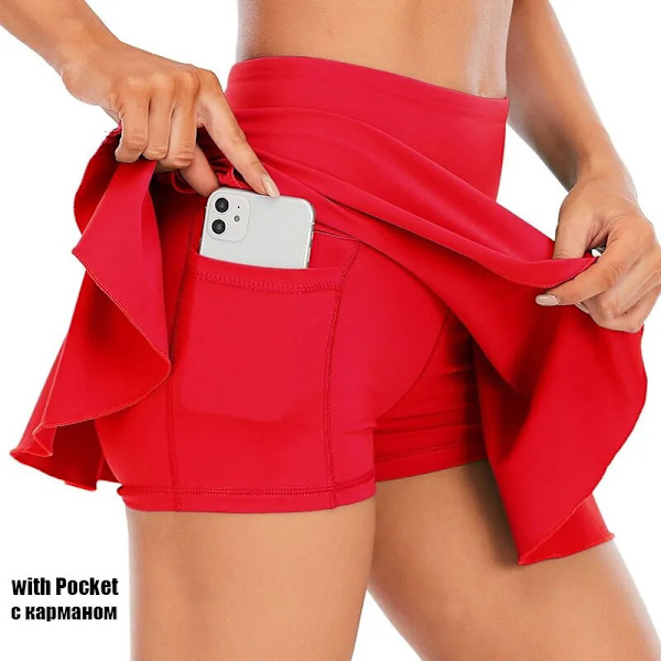Cloud Hide Tenniskjoler Dame Sport Golf Plisseret nederdel Fitness Shorts Høj talje Atletisk Hurtigtørrende Løb Kort Sports Skort RedPocket XXL