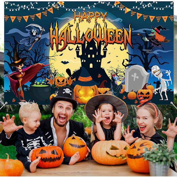 Halloween bakgrundsdekoration - skrämmande skräcktema