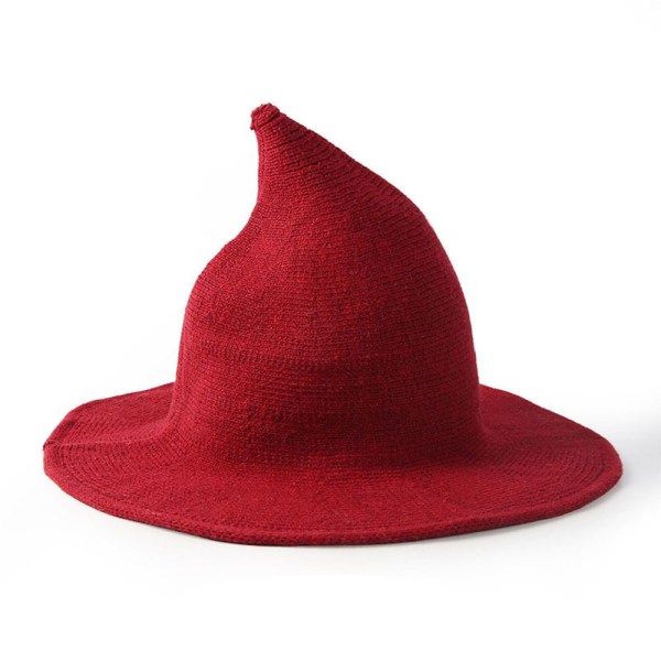 Halloween Heksehat i Fårull Red