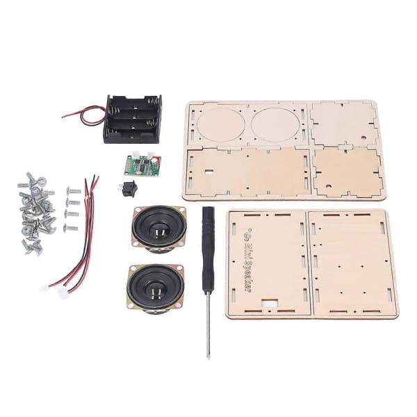 DIY Bluetooth-högtalarkit Stereo Surround Giftfritt Kompositträ DIY Högtalarkit för Elev