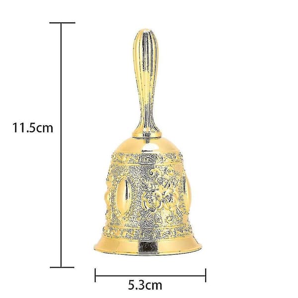 Multipurpose Call Bell Metal Innovativ middagsklocka Hand Call Bell Gold