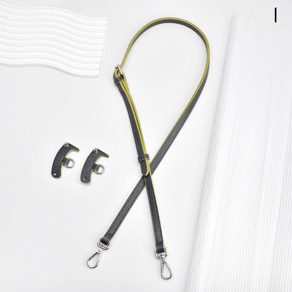 1 Set Olkapäähihna Mini Punch-Free Nahka Olkalaukulle Green