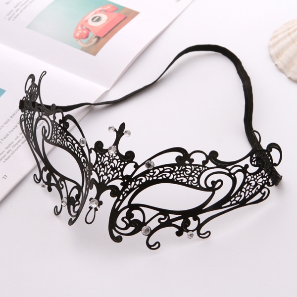 Maskeradmask för kvinnor Shiny Rhinestone Venetian Party Prom C